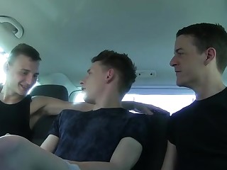 Tag Teamed In The Back Seat - Oscar Roberts, Reece Bentley And Sean McKenzie