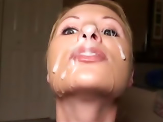 Teen is getting a facial