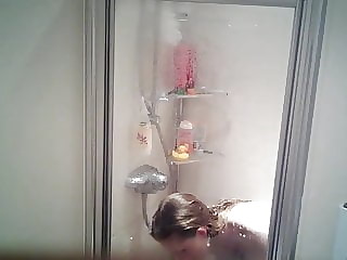 Beautiful Blonde takes a Shower-Hidden Cam Clip
